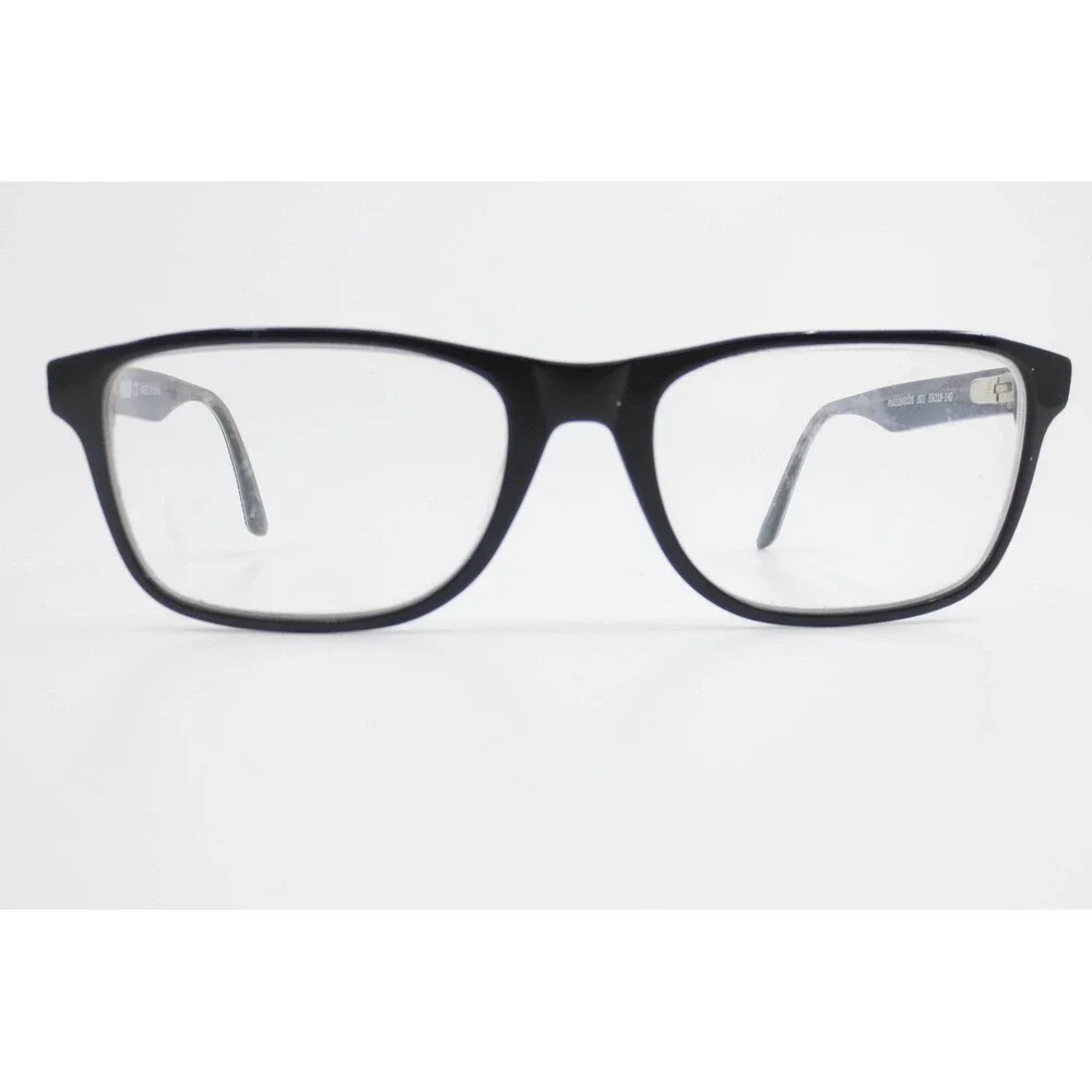 Puma PU0108OCOS 001 Black Grey Rectangular Eyeglasses Frames 55-18-140 Mens